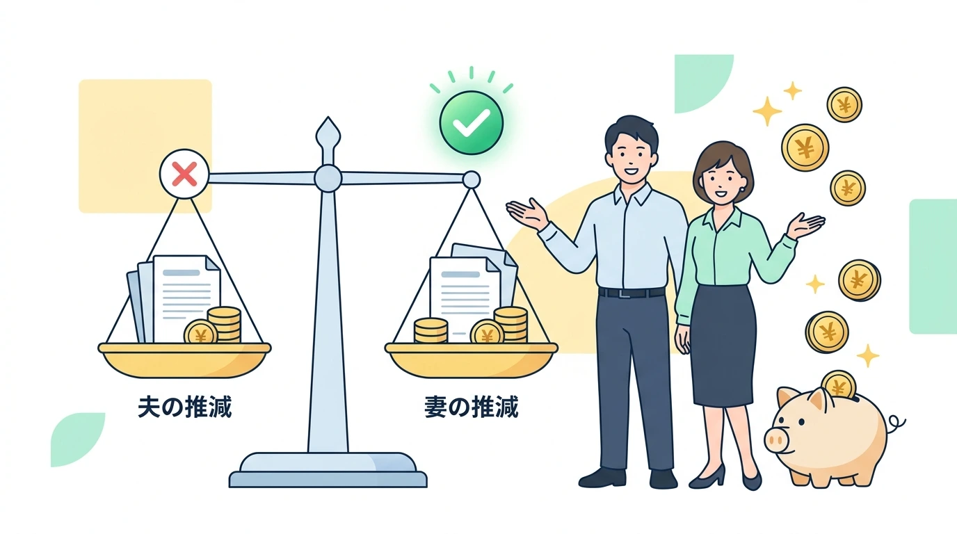 共働き必見!「配偶者控除等申告書」の書き方と夫婦でお得な節税術の完了・申告イメージイラスト