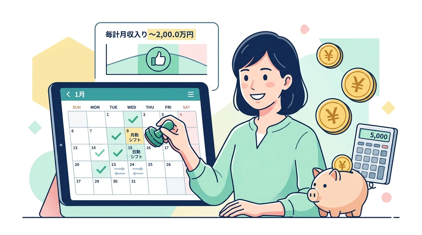 【図解】103万・106万・130万の壁とは?パート・バイトの税金と社会保険の完了・申告イメージイラスト