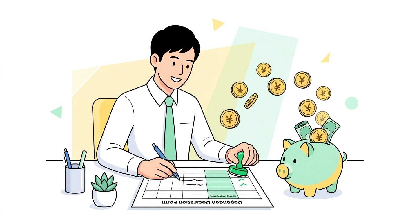 別居している親への仕送りは年末調整で扶養控除の対象?条件と書き方の完了・申告イメージイラスト