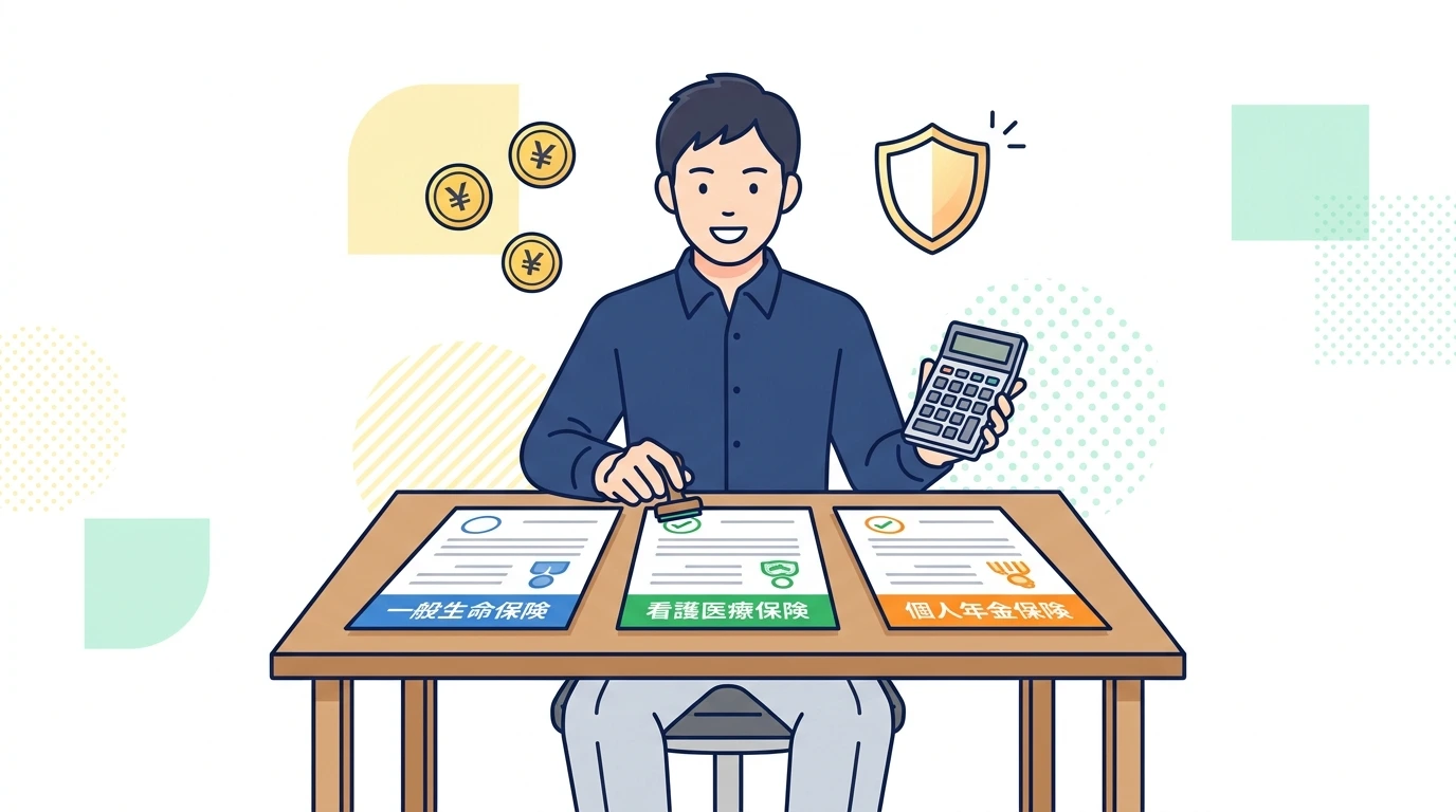 年末調整の生命保険料控除とは？新制度・旧制度の違いと計算方法まとめのイメージイラスト