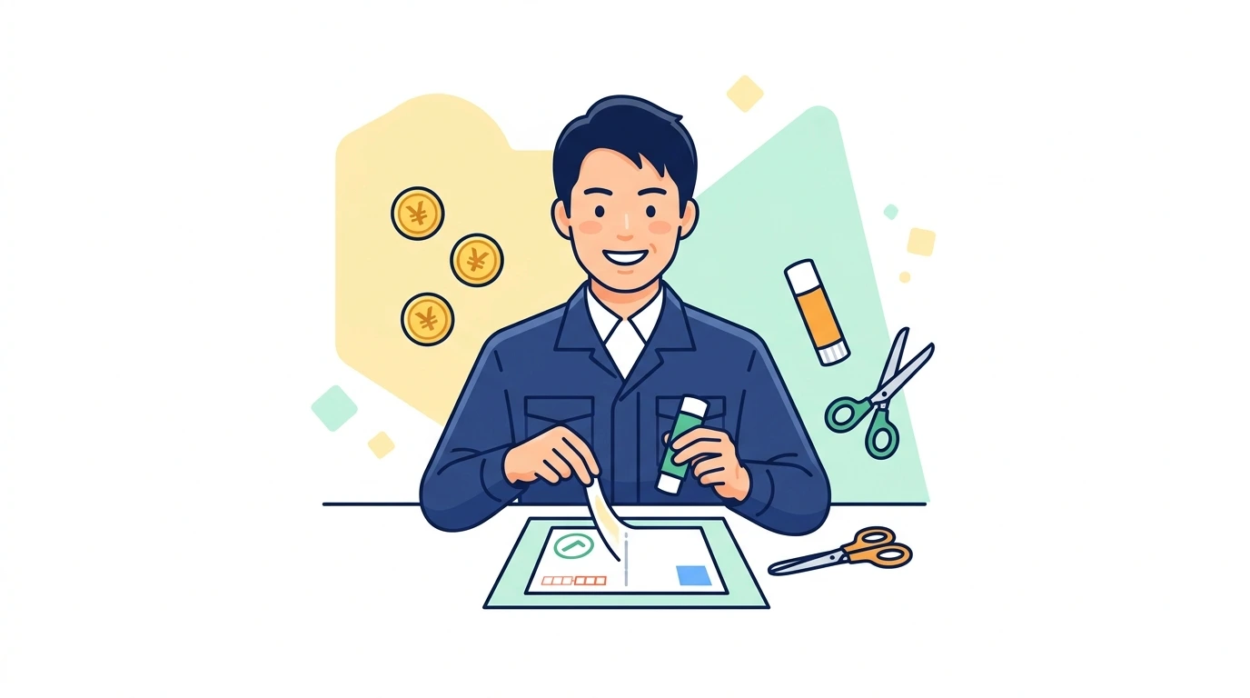 年末調整で家族の国民年金・健康保険を「社会保険料控除」にする書き方の計算・シミュレーションイメージイラスト