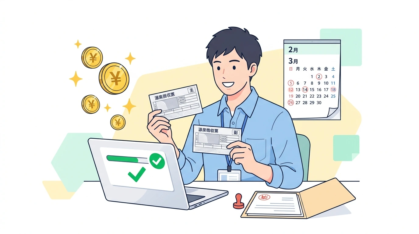 パート・アルバイトを掛け持ち（Wワーク）している場合の年末調整はどうなる？の計算・シミュレーションイメージイラスト