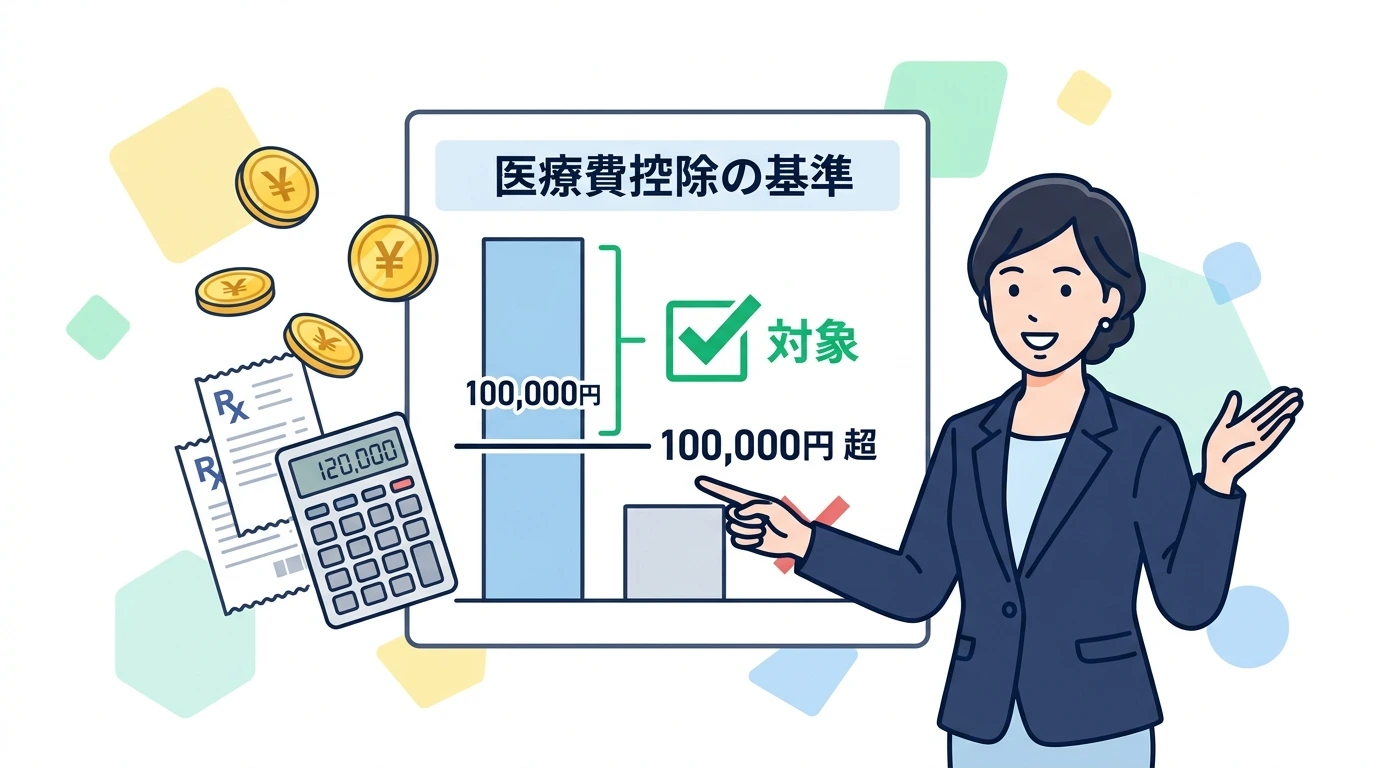 医療費控除は年末調整でできない。確定申告が必要な理由と手順の制度・手続きイメージイラスト