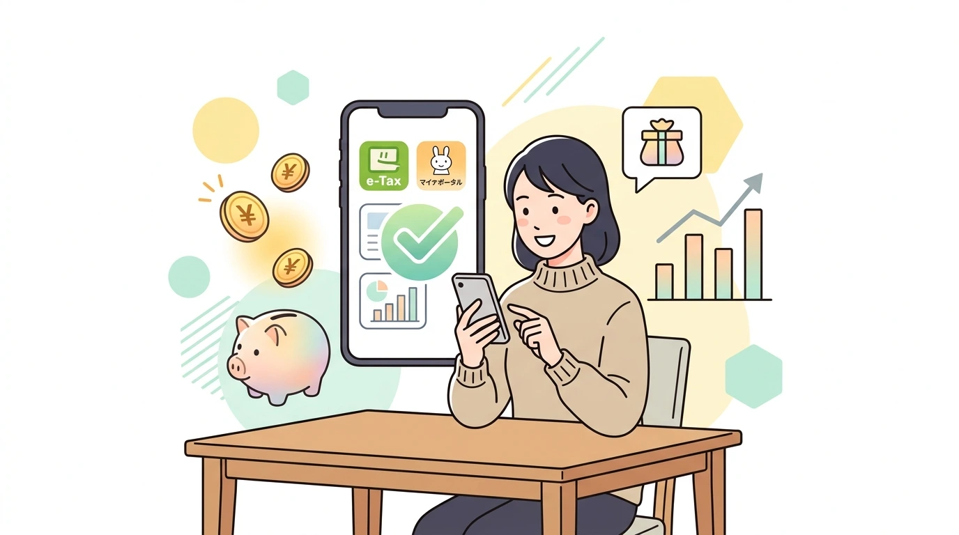 医療費控除は年末調整でできない。確定申告が必要な理由と手順の完了・申告イメージイラスト