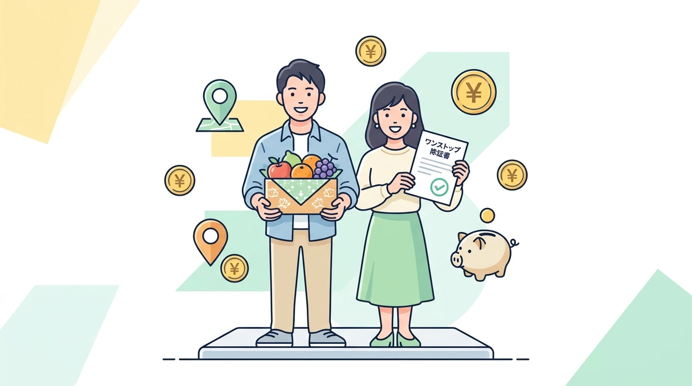 ふるさと納税は年末調整できない。ワンストップ特例と確定申告、何が違うのかのイメージイラスト