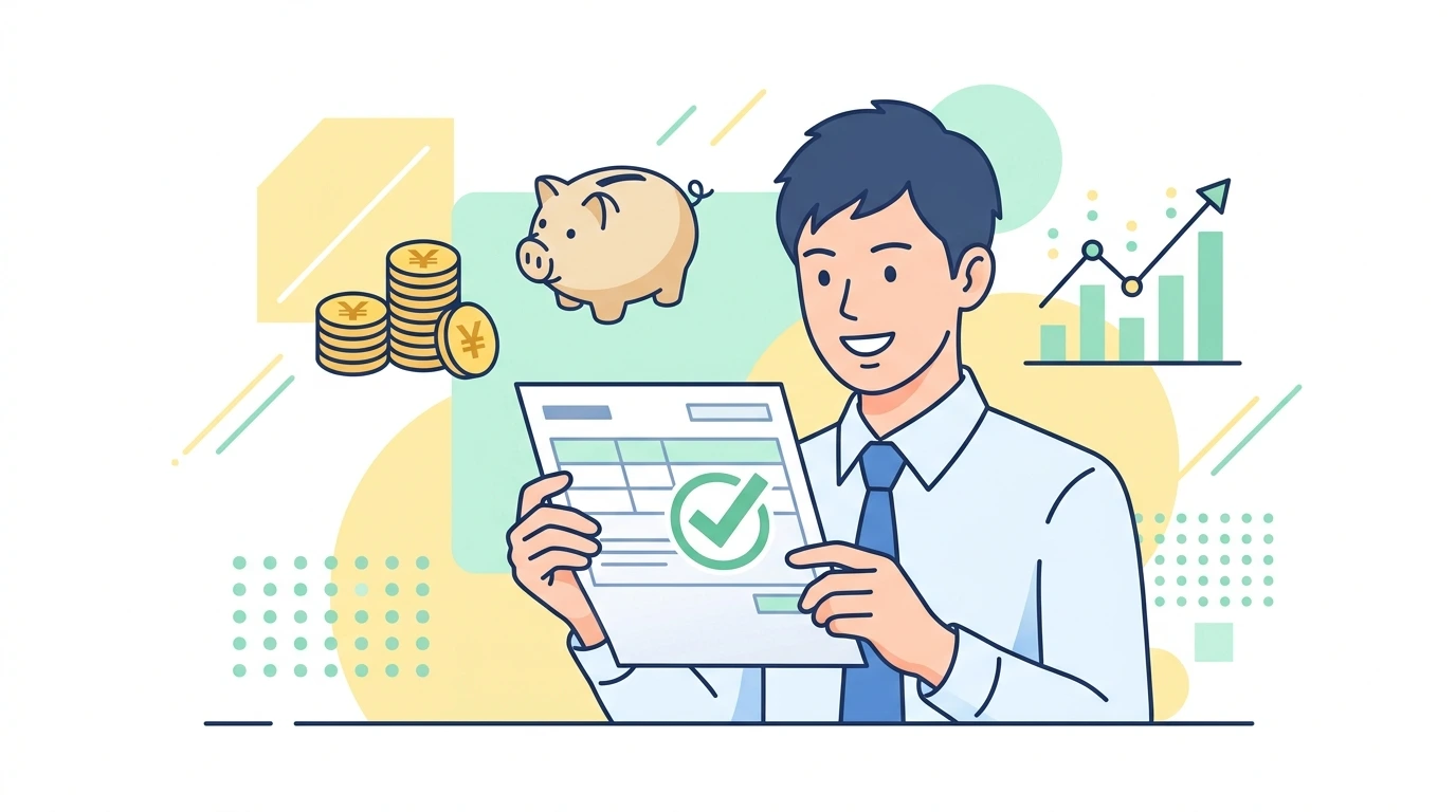サラリーマンに「経費」はないの?給与所得控除(みなし経費65万〜195万円)の仕組みの完了・申告イメージイラスト
