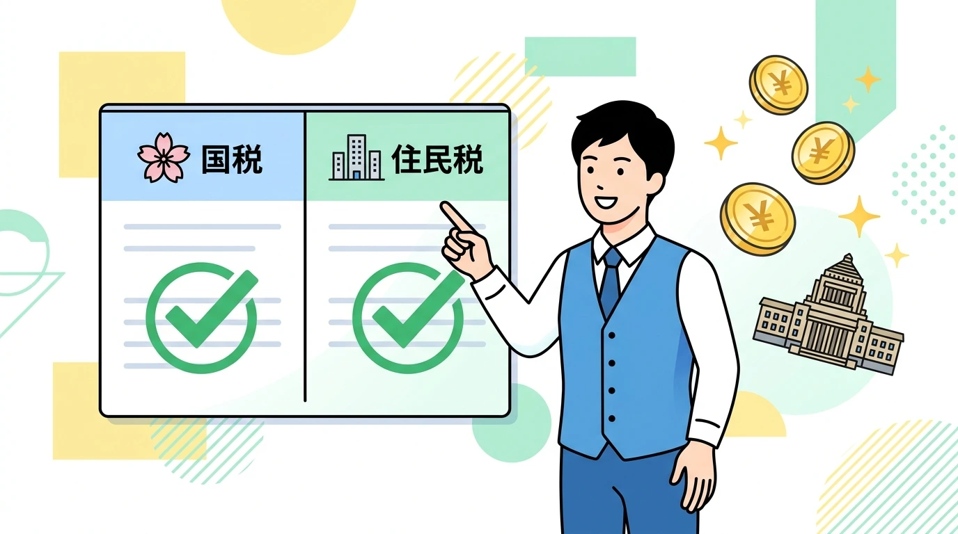 副業の「年間所得20万円以下」の罠!「確定申告は不要でも住民税申告は必須」の真実の制度・手続きイメージイラスト