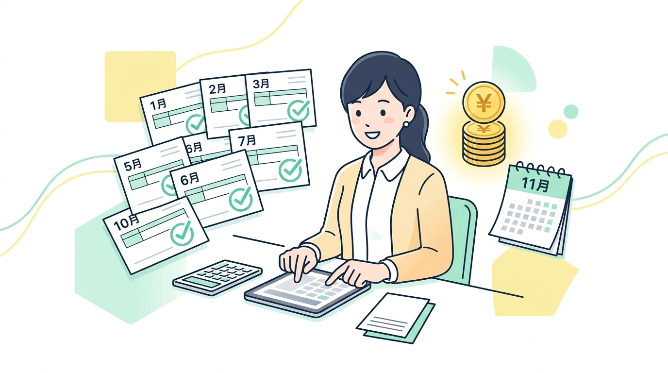 「所得の見積額」がわからない!12月の残業代やボーナスが未確定なときの計算・対処法の制度・手続きイメージイラスト