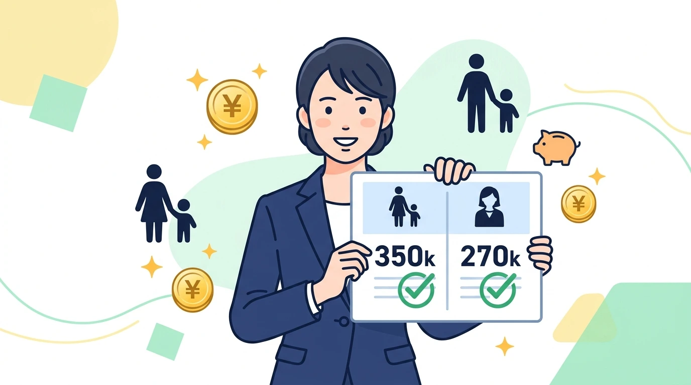 年の途中で離婚・死別した人の年末調整。ひとり親控除と寡婦控除の使い方のイメージイラスト