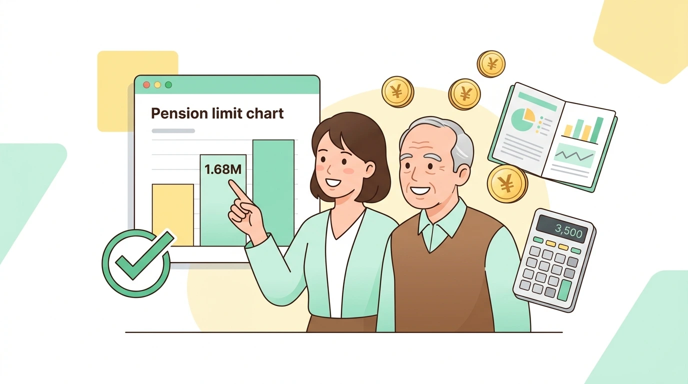 年金生活の親の扶養控除ガイド。65歳未満は118万円、65歳以上は168万円が年収の壁の制度・手続きイメージイラスト