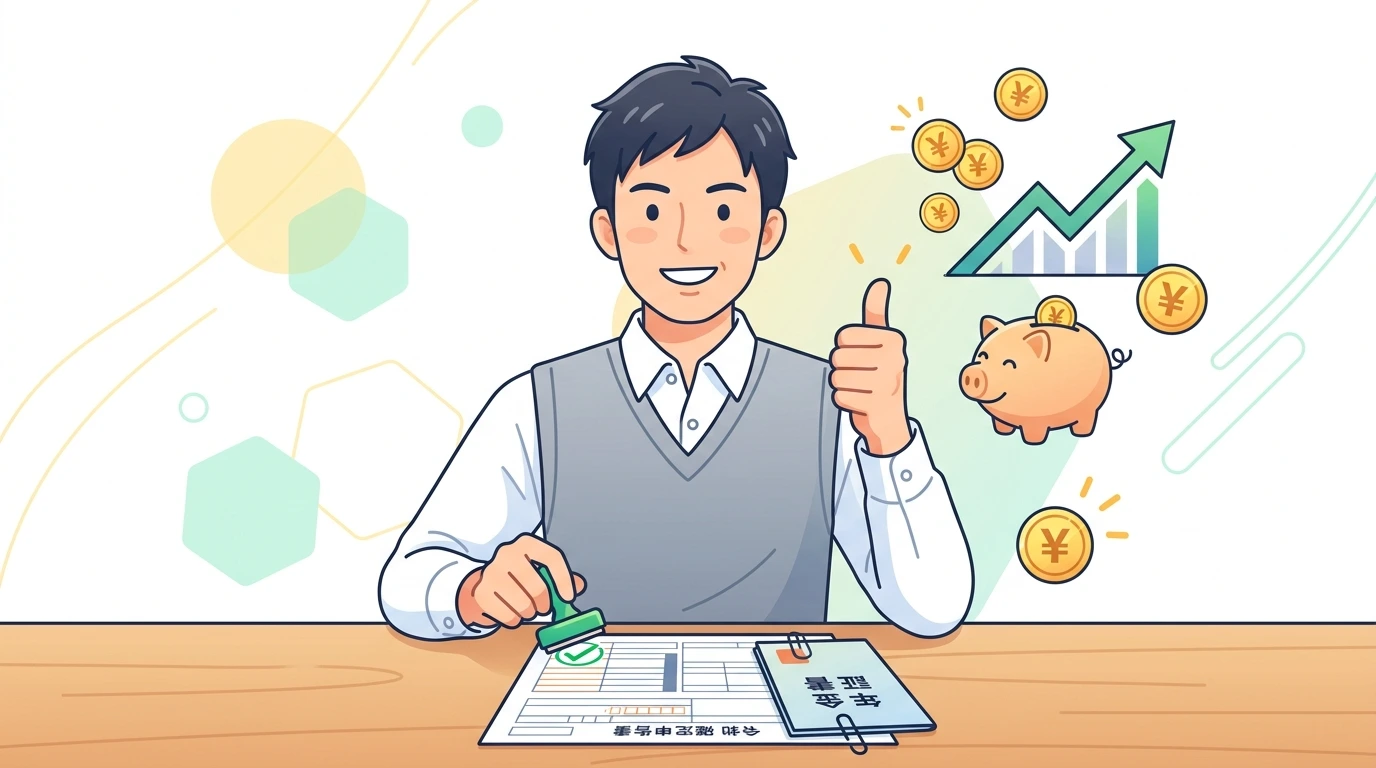 【ふるさと納税と年末調整】ワンストップ特例を使えば年末調整だけで完結する?確定申告との決定的な違いの完了・申告イメージイラスト