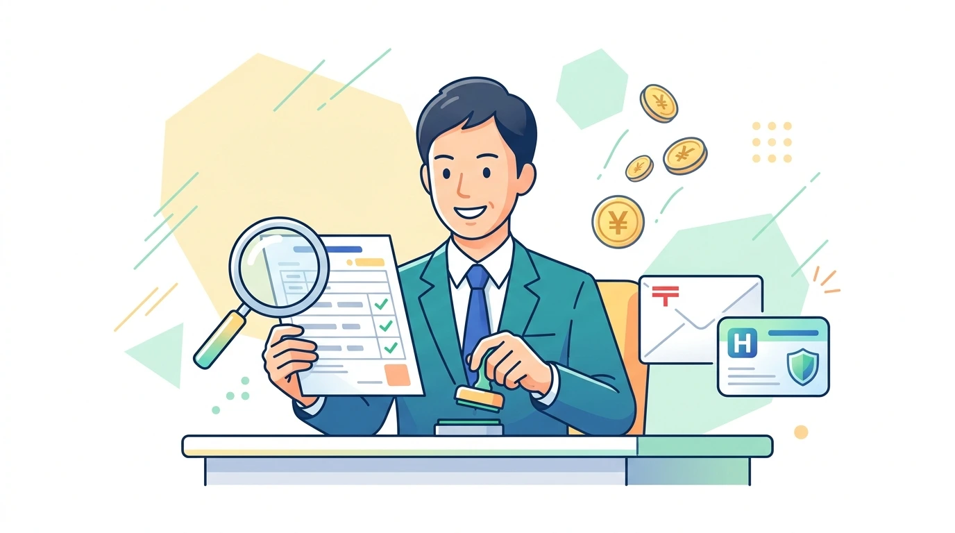 源泉徴収票が届かない時も還付金を1円も減らさない全対処法の計算・シミュレーションイメージイラスト