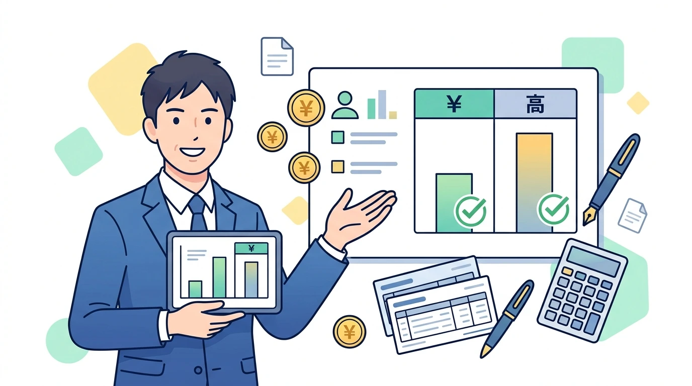 【Wワーク・アルバイト掛け持ち】年末調整は「メインの1社」でしかできない!甲欄・乙欄の源泉徴収税額表の違いの計算・シミュレーションイメージイラスト
