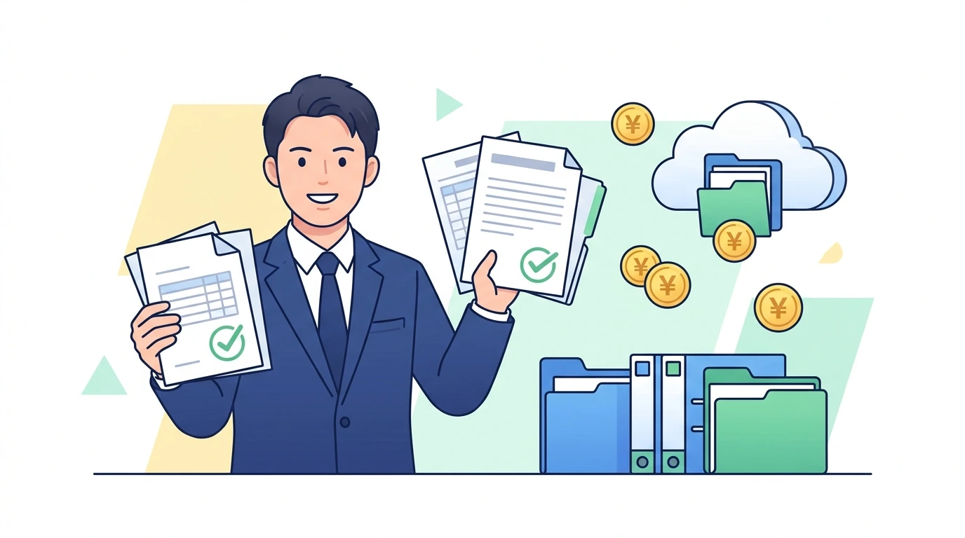 サラリーマンが副業で「赤字(損失)」が出た場合、本業の給料と損益通算して税金を減らせるか?(事業所得vs雑所得の300万円基準)の計算・シミュレーションイメージイラスト