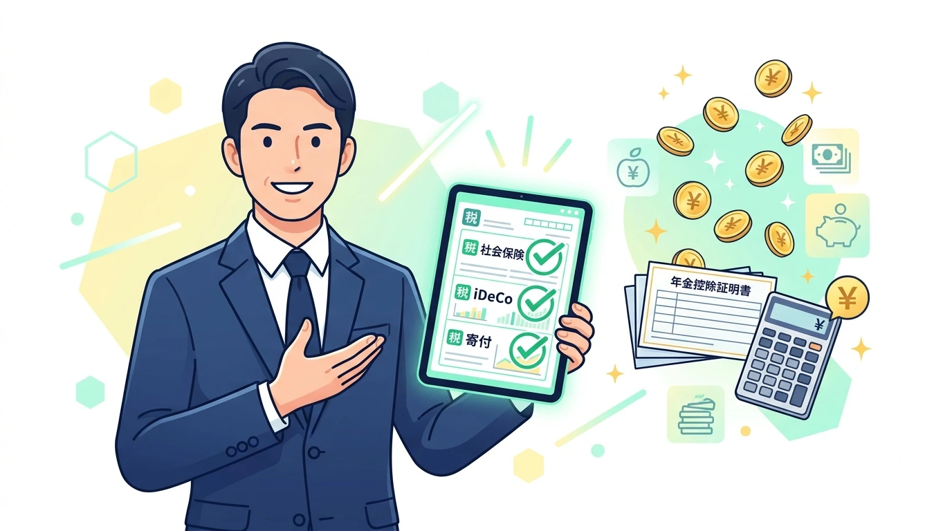 年収2,000万円を超える高所得サラリーマンはなぜ年末調整を受けられないのか?確定申告の義務と高所得者の税金の計算・シミュレーションイメージイラスト