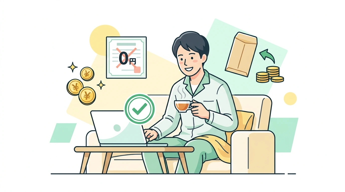 【休職中の年末調整】病気休職・メンタル休職中の給料ゼロの社員はどうなる？傷病手当金と住民税の納付のイメージイラスト