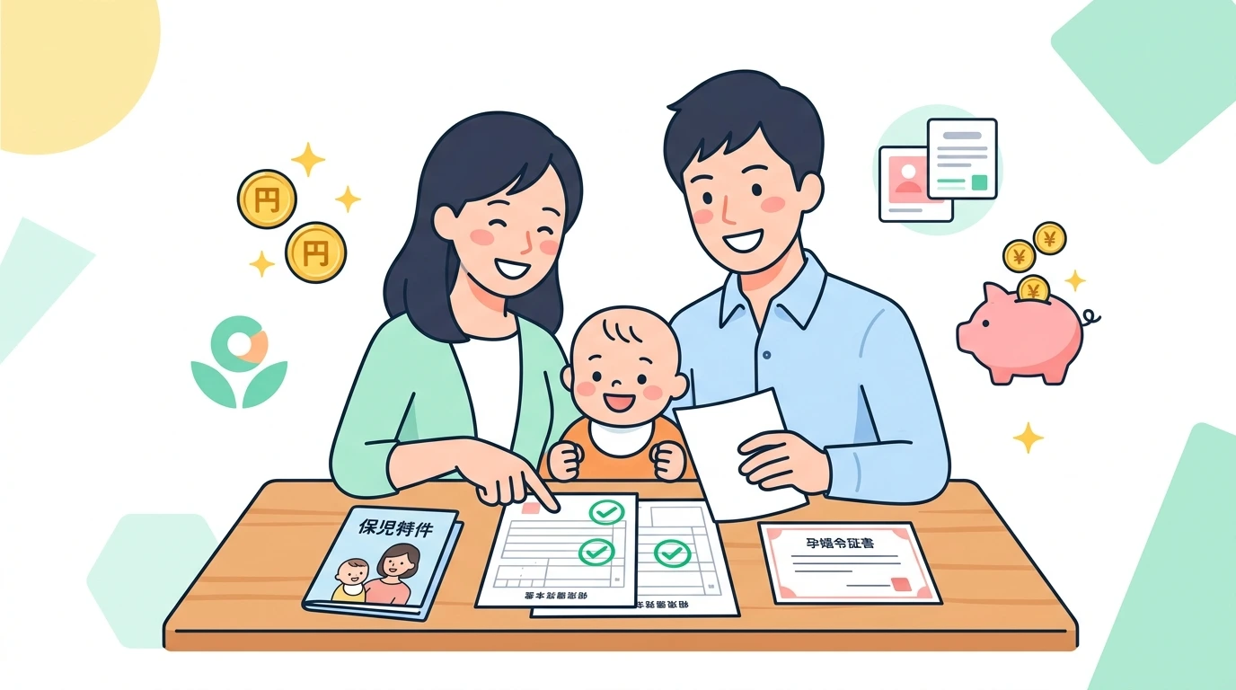 傷病手当金・出産手当金・育児休業給付金は年末調整で「年収0円」カウント　非課税所得の完全ルールのイメージイラスト