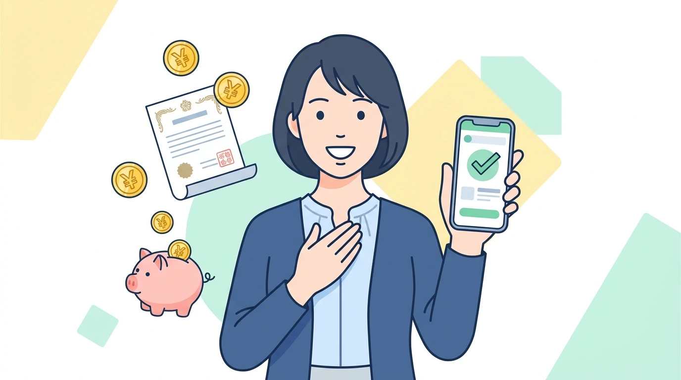 【失業保険と年末調整】ハローワークの基本手当は税金ゼロ！退職した年の確定申告と還付金計算のイメージイラスト