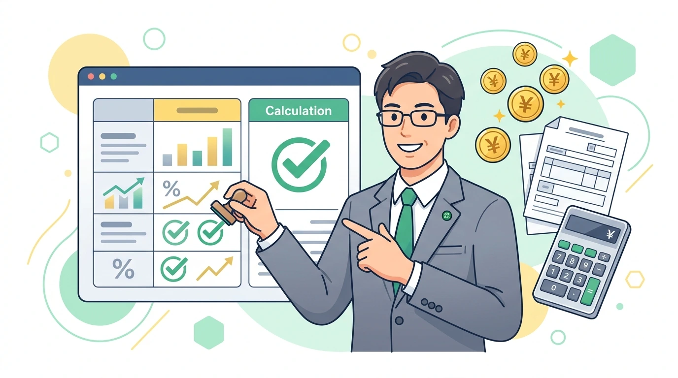【失業保険と年末調整】ハローワークの基本手当は税金ゼロ!退職した年の確定申告と還付金計算の計算・シミュレーションイメージイラスト