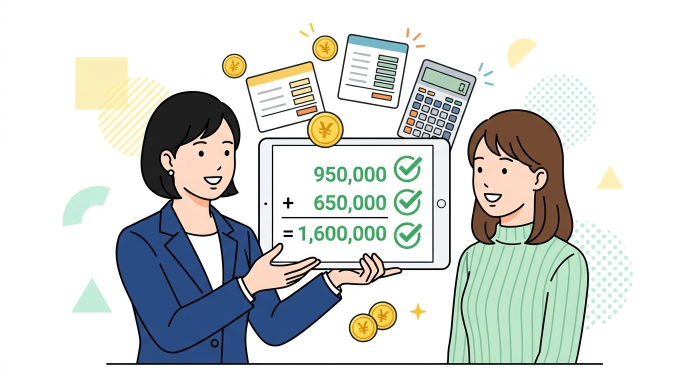 103万円の壁は実質160万円に変わった、月別シフト管理術の計算・シミュレーションイメージイラスト