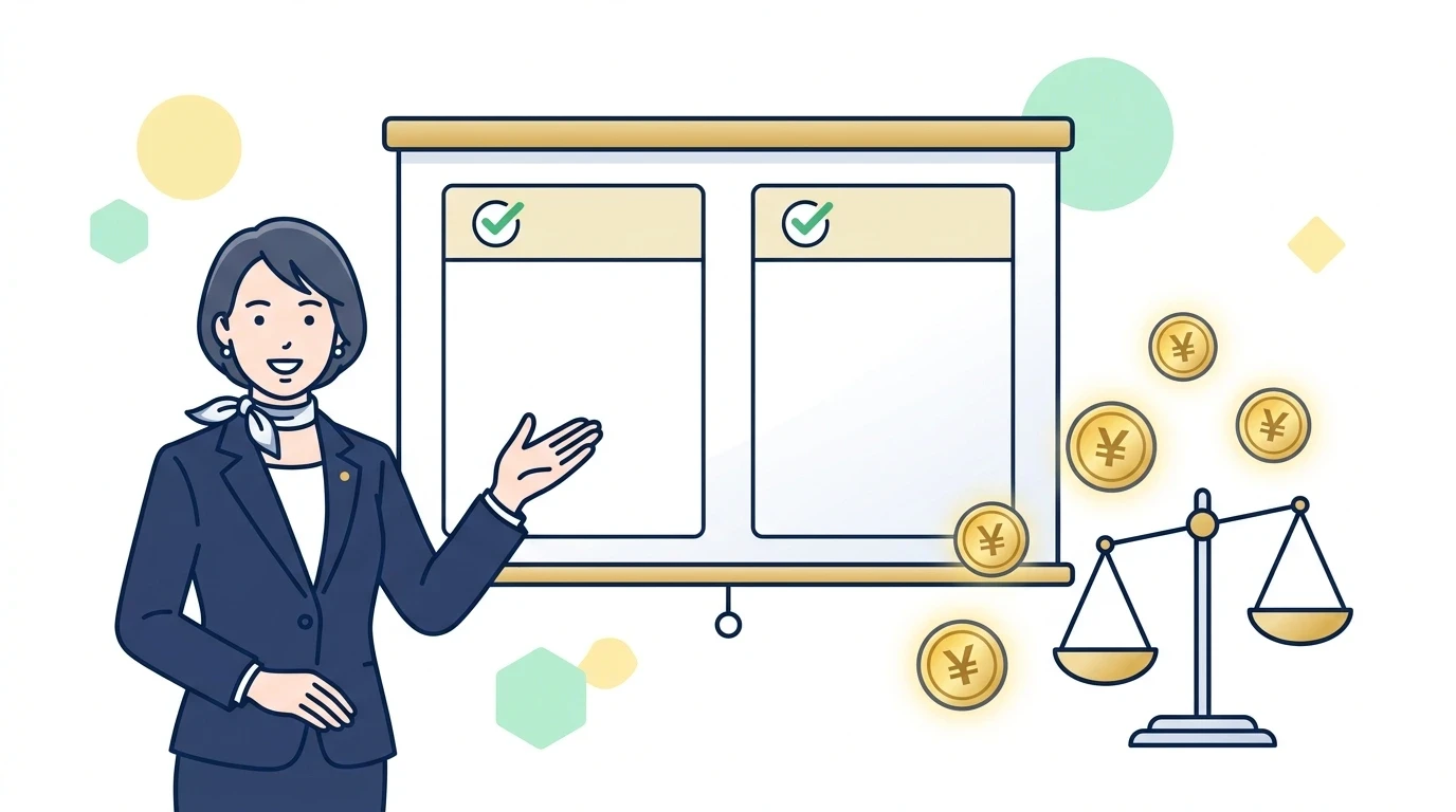 企業年金は一時金と年金どちらが得か手取り250万円を比較のイメージイラスト