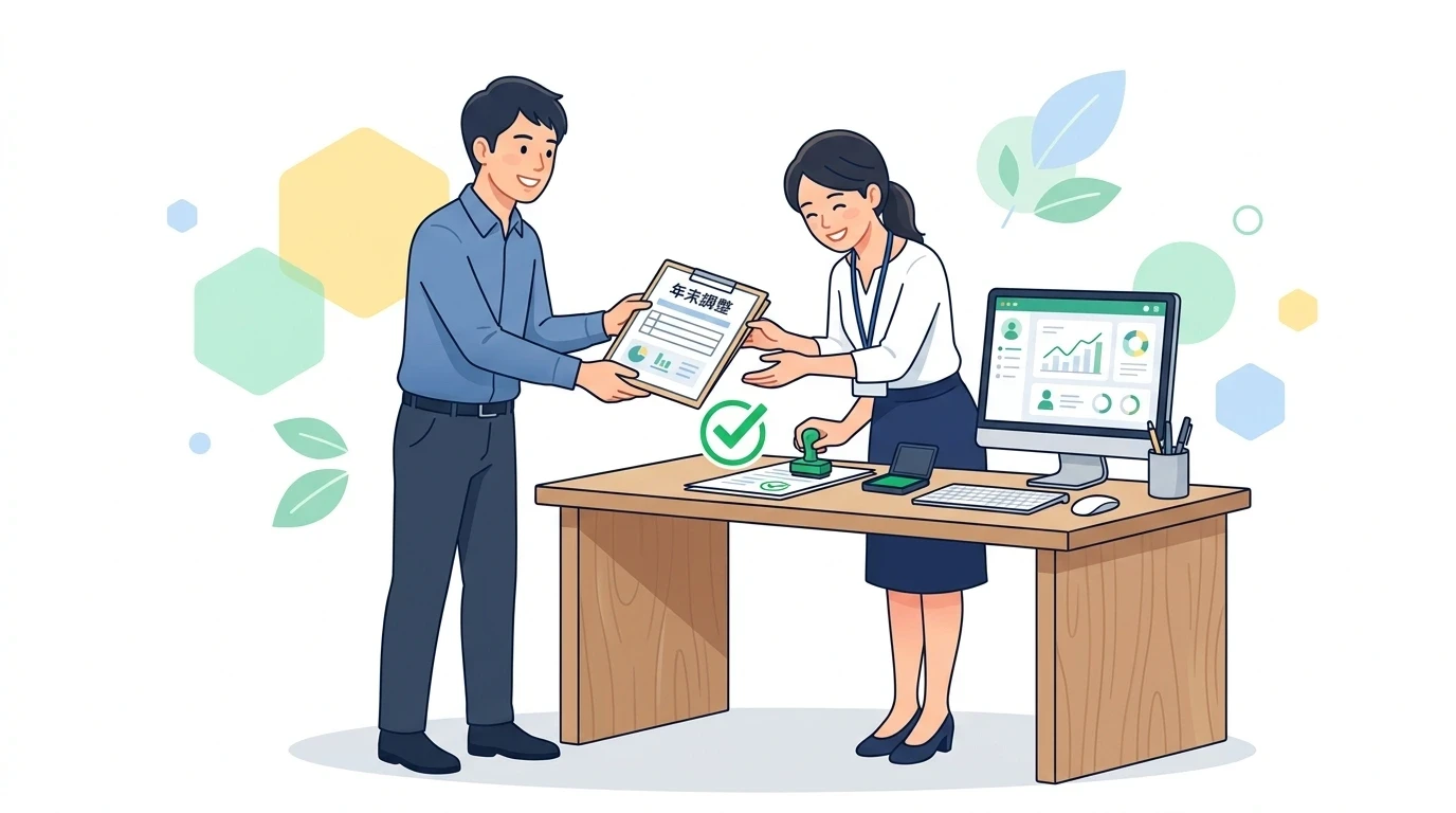 全160本の年末調整コラムを終えて、「書けた年末調整」が向き合ってきた現場の悩みの完了・申告イメージイラスト