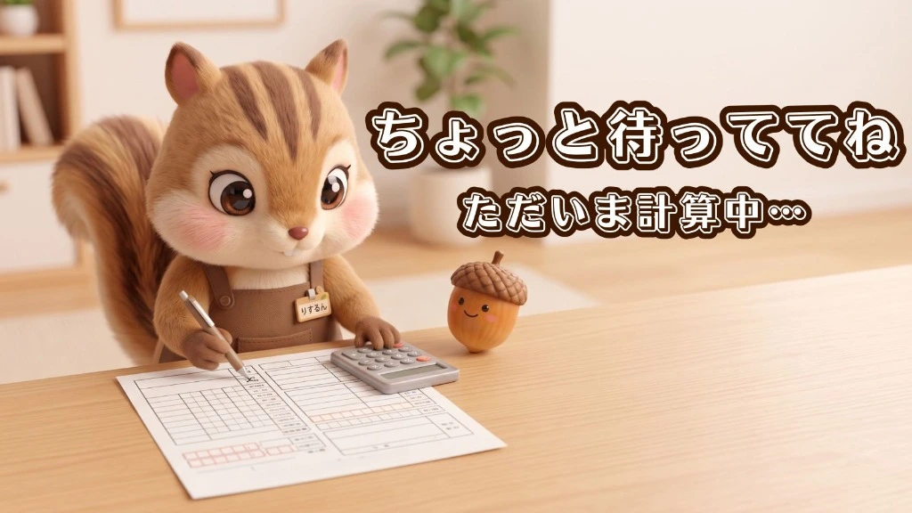 ちょっと待ってね ただいま計算中…